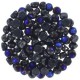 Czech 2-hole Cabochon beads 6mm Jet Azuro